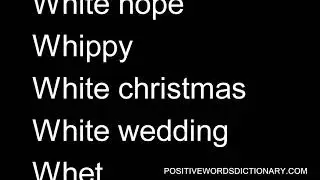Positive words That Start With w | Positive words starting with w
