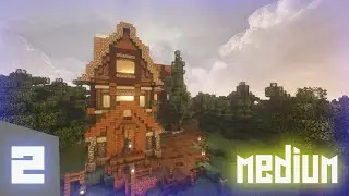 Средний дом из сосны в Minecraft