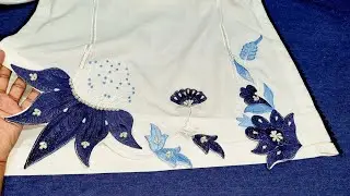 Latest Beautiful CUTWORK DAMAN DESIGN and  Embellishments idea for beginners