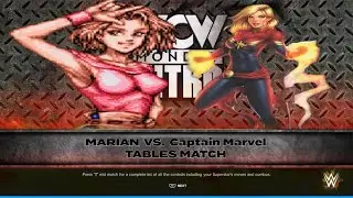 WWE 2K24 Marian(NEOGEO) vs Captain Marvel  - TABLES MATCH