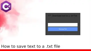 C# How to save text to a .txt file