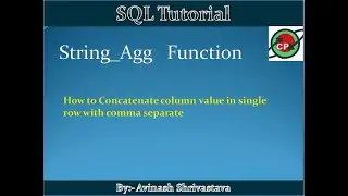 string_agg function in SQL server | SQL Server Interview Questions 