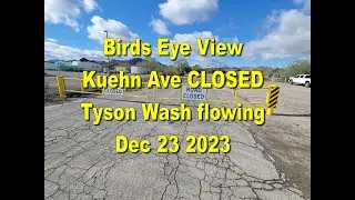 Tyson Wash in Quartzsite Az, flowing Dec 23 2023 after major storm the day before