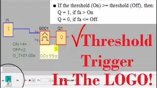 Siemens PLC - Threshold Trigger Counter In The LOGO! By LOGO Soft Comfort software Siemens.