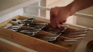 Органайзер для столовых приборов в ящик Joseph Joseph DrawerStore большой бамбуковый
