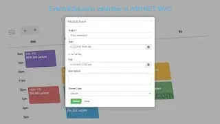 CRUD operation on fullcalendar in ASP.NET MVC