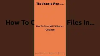 📀 How To Open WAV Files In Cubase 📀 