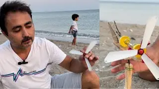 Rüzgar gülü yaptım , rüzgar enerjisine giriş ;)