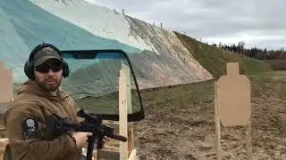 Сайга9 на 100 метров