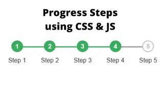 Create progress steps using CSS and JavaScript - part 2
