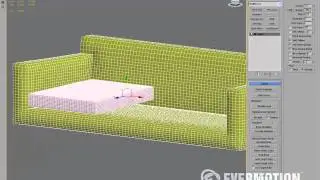 Моделирование софы при помощи модификатора Cloth №1