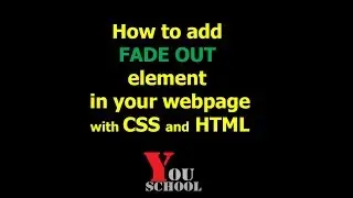 How to add fade out element to your webpages | HTML | CSS | Bootstrap |