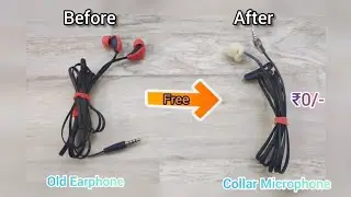 How To Make Collar Microphone From Old Earphone Free | YouTube Mic Free | #youtubemic #youtube