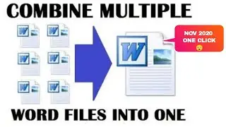 How to combine Ms Word multiple files in 1 file 2020|how to merge word files|