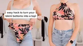 Turn Bikini Bottoms into a Top! 