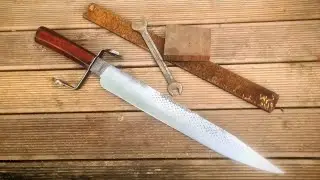 Making a Long Bowie Knife from SCRAP!