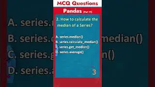 Part 11 - Pandas MCQ Questions | Data Science MCQ Questions