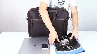 Tiding Convertible Leather Briefcase Backpack 17 Inch Laptop Case Business Messenger Shoulde Reviews