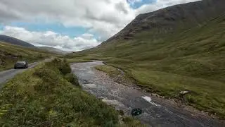 Pull cart in Scottish Highlands to cross raging river - not in #florida anymore