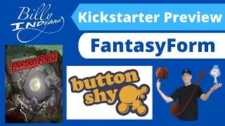FantasyForm Board Game Kickstarer Preview and Playthrough (the latest release from Button Shy Games)