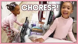 My 3 Year Old Does Chores?! | Kids Chore Routine