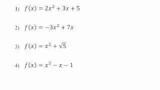 Quadratic function - general, canonical and product form
