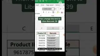 Advance Excel Tips | excel barcode generator | excel me barcode kaise banaye #advanceexcel