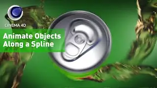 Cinema 4D Tutorial (How to Animate Objects along a Spline​) #08