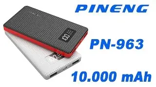 Переносной аккумулятор PINENG PN-963 10000mAh Power Bank обзор  и тестирование ёмкости