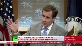 War Criminals: U.S. led coalition strikes killed 45 civilians in Manbij, Aleppo