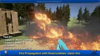UE4 Fire Propagation with Destructibles: Static fire