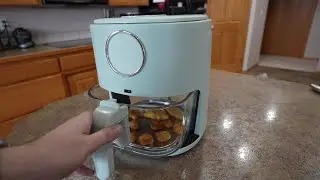 Cook with Color 1200W 4Qt Air Fryer Glass Bowl