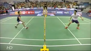2014 Korea OPEN諶龍VS李宗偉超水準表現的一球居然這樣進了