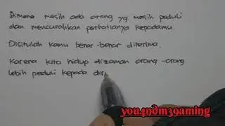 Masih ada yg peduli kepadamu