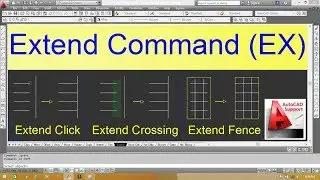 Extend Command in AutoCAD Hindi/Urdu Tutorial