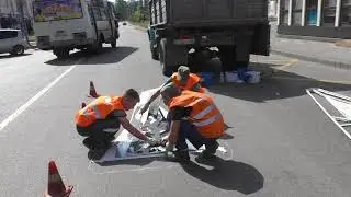 Новая дорожная разметка в Новокузнецке