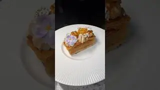 Apple Spiced Mille Feuille and Cinnamon Cremeux