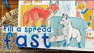 A fast Way to fill a Sketchbook Spread
