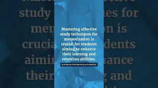 Best Study Techniques for Memorization by Students #MJOA