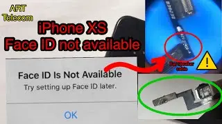 iPhone XS Face ID not available. Face ID not working.  Ear Speaker cable damage.