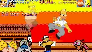 Mugen Homer Simpson and Popeye X vs Newbie and Nickelodeon