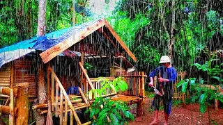 CAMPING HUJAN DERAS || TIDUR DI PONDOK NYAMAN DAN DAMAI@AgusBushcraft