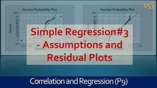 053 Correlation and Regression | Assumptions and Residuals Plots | Simple Regression #3