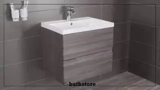 Vermont 600 basin and grey avola wall mounted vanity unit