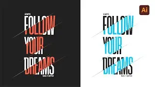 Cómo hacer SLICED TEXT effect- ADOBE ILLUSTRATOR - TUTORIAL