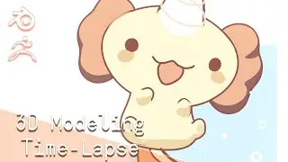 ZBrush and Blender Modeling - 3D Character - Time-lapse // Sweet Corn the lotlcorn