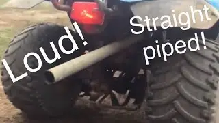 Straight piped Yamaha Moto 4!