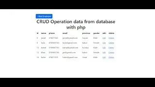 insert select delete edit from database with php