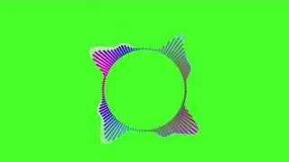 Audio spectrum green screen(Copyright Free)