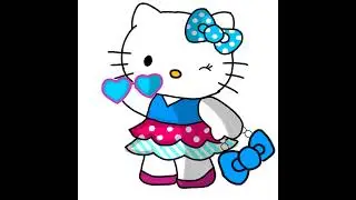 Lukis hello kitty 😀
